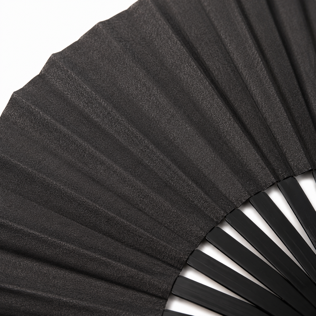 Black Shimmer Metallic XL Festival Fan