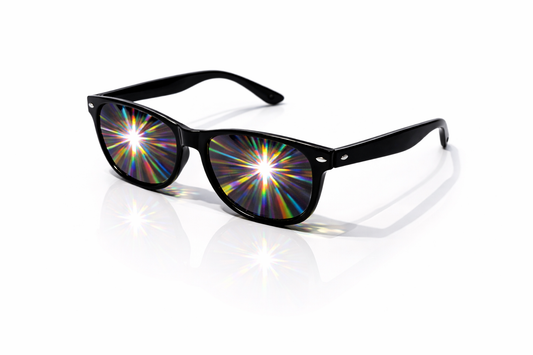 Black Starburst Diffraction Glasses