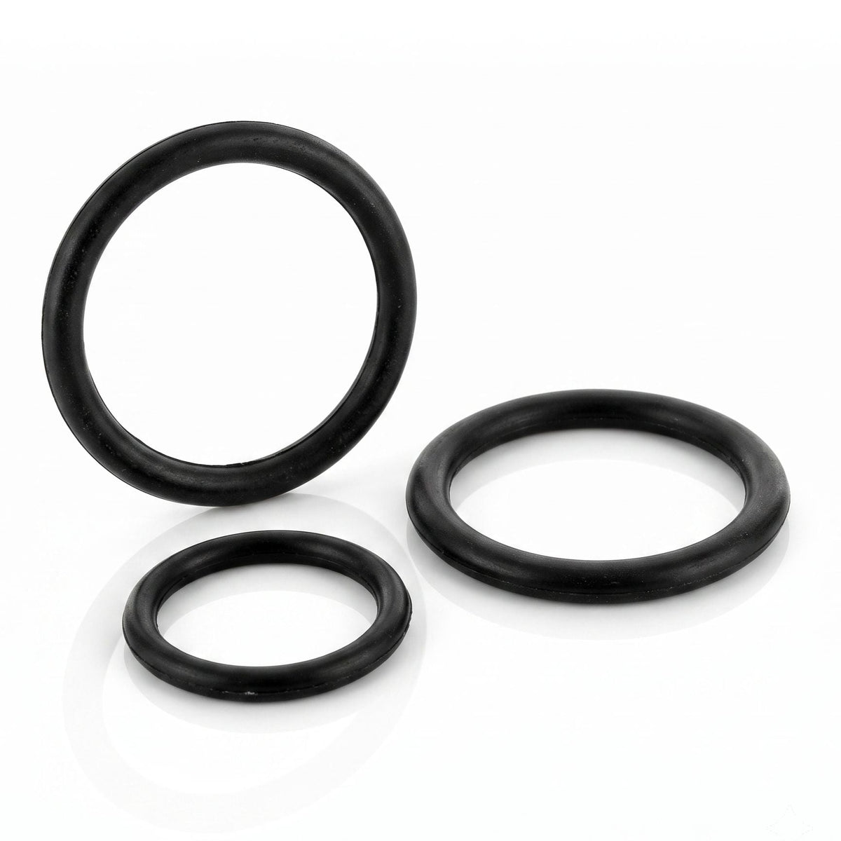 Black Triple Cock Ring Set