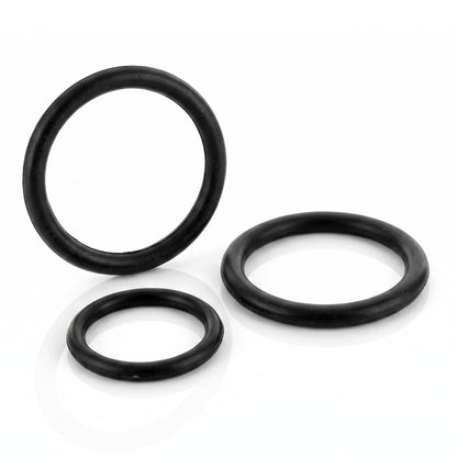 Black Triple Cock Ring Set