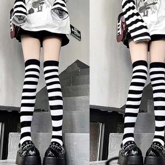 Femboy Thigh High Socks Set (Striped)