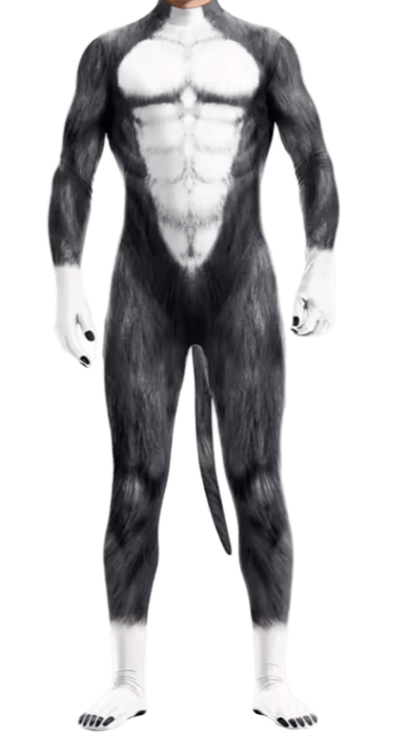 Black Wolf Petsuit - The Pup Play Hub