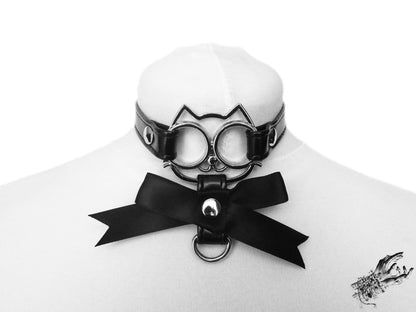 Black Ribbon Cat Choker