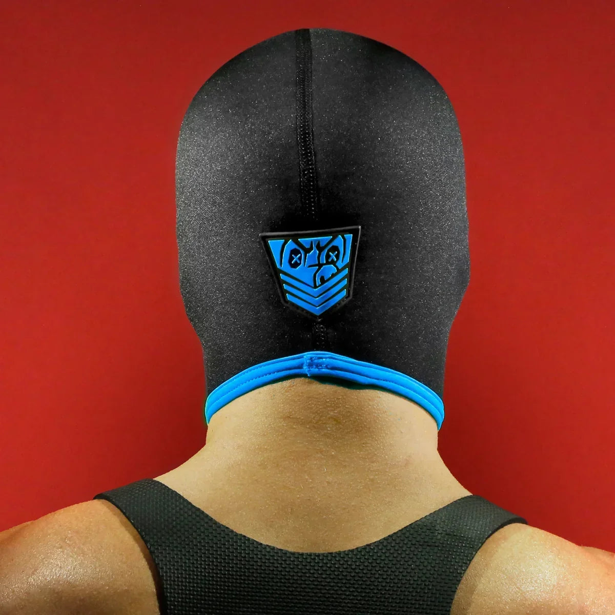 Blind Skullfuck Open-Mouth Blindfold Hood
