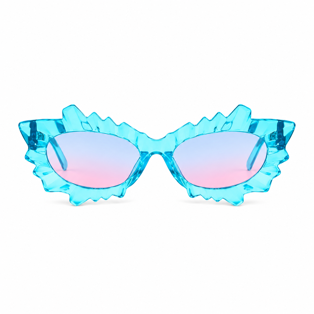 Blue Irregular Cat Eye Glasses