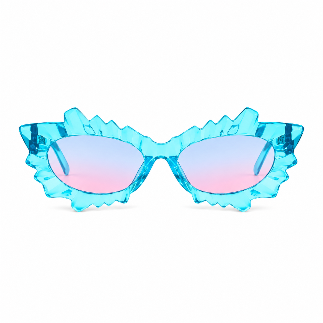Blue Irregular Cat Eye Glasses