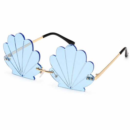 Blue Mermaid Shell Glasses