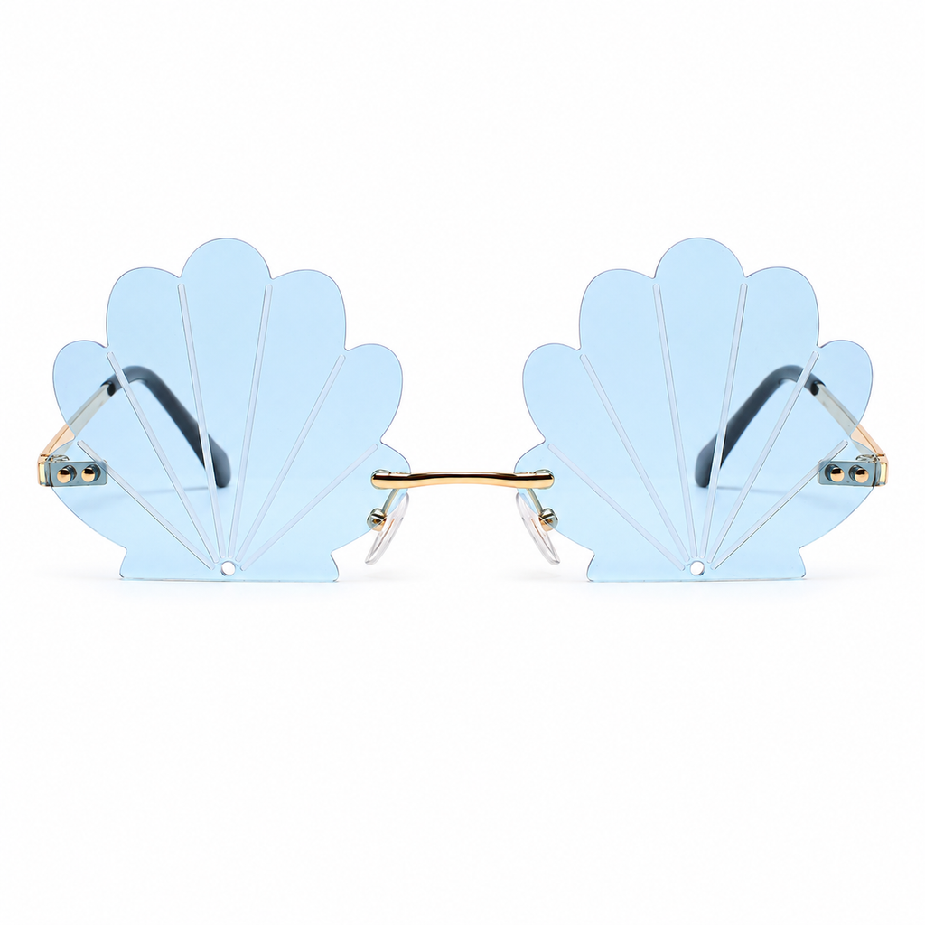 Blue Mermaid Shell Glasses