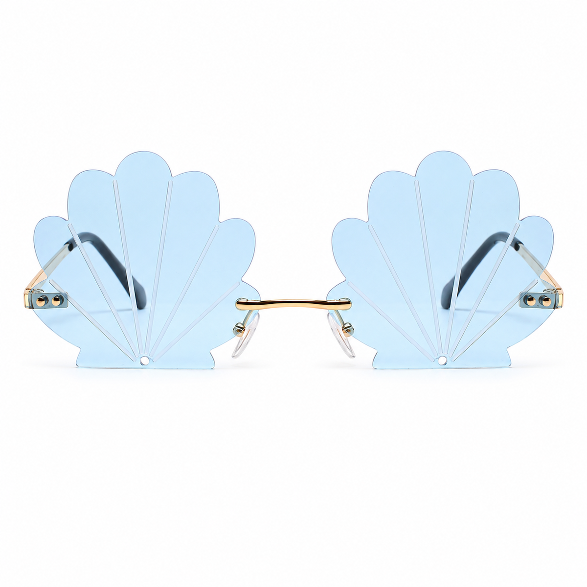 Blue Mermaid Shell Glasses