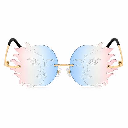 Blue & Peach Sun & Moon Glasses