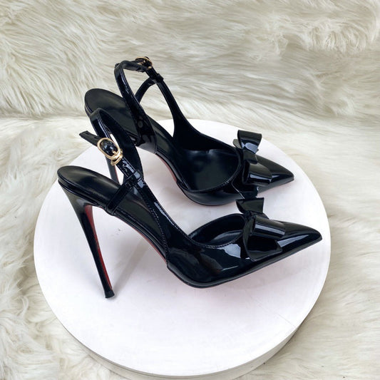 Bow Stiletto Slingback Heels