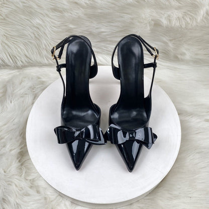 Bow Stiletto Slingback Heels