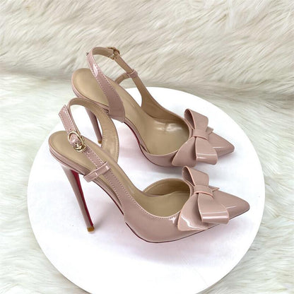 Bow Stiletto Slingback Heels