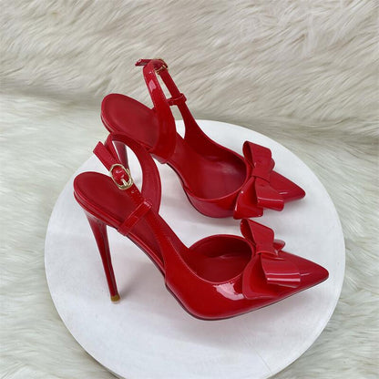 Bow Stiletto Slingback Heels