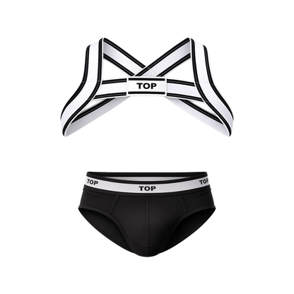 Barcode Berlin TOP Multipack 1x Brief Black + 1x Harness White-Black