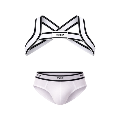 Barcode Berlin TOP Multipack 1x Brief White + 1x Harness White-Black