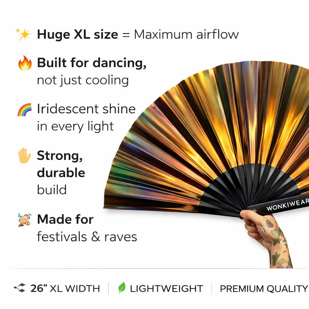 Bronzed Iridescent XL Festival Fan