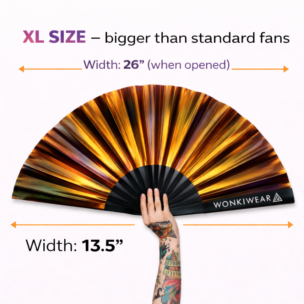 Bronzed Iridescent XL Festival Fan