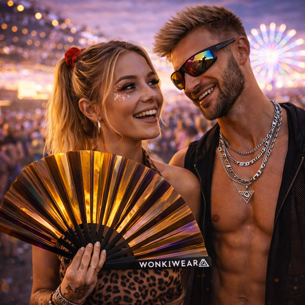 Bronzed Iridescent XL Festival Fan