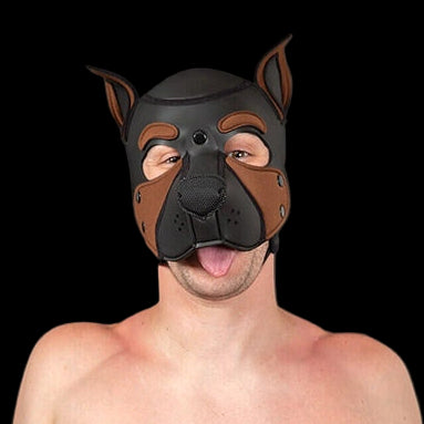 Mr S Leather NEOPRENE FRISKY Puppy Hood | Black & Brown