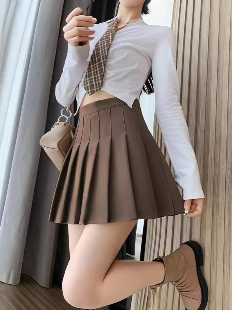 High Waist Summer Pleated Skirt