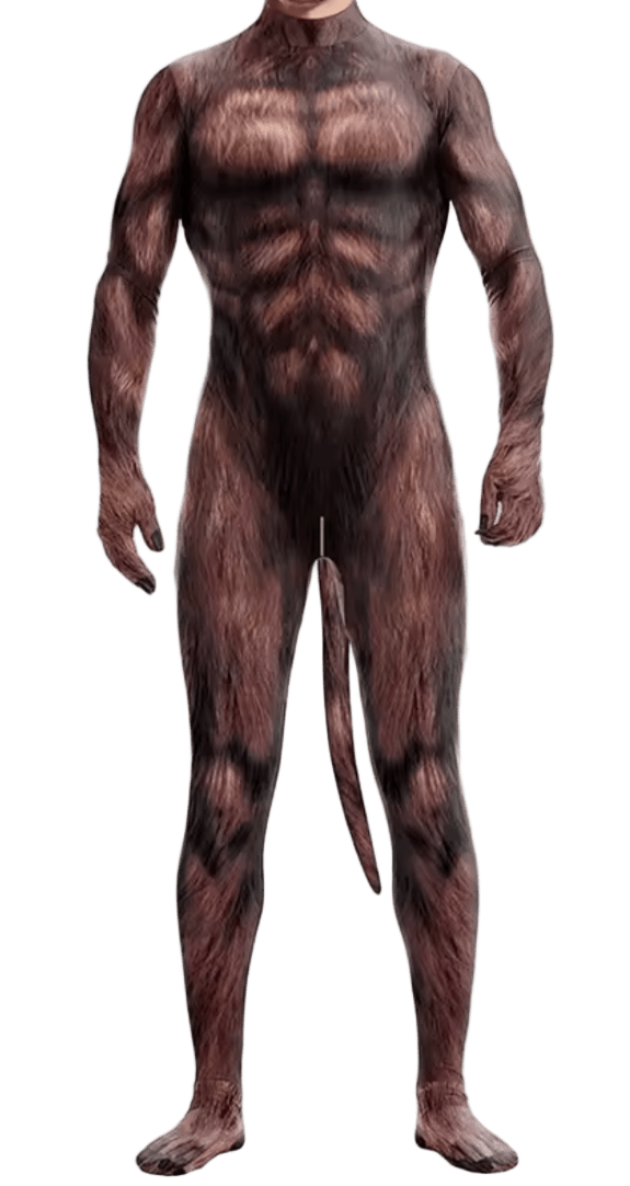 Brown Wolf Petsuit - The Pup Play Hub