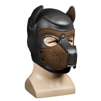 Mr S Leather NEOPRENE Puppy Hood | Black & Brown