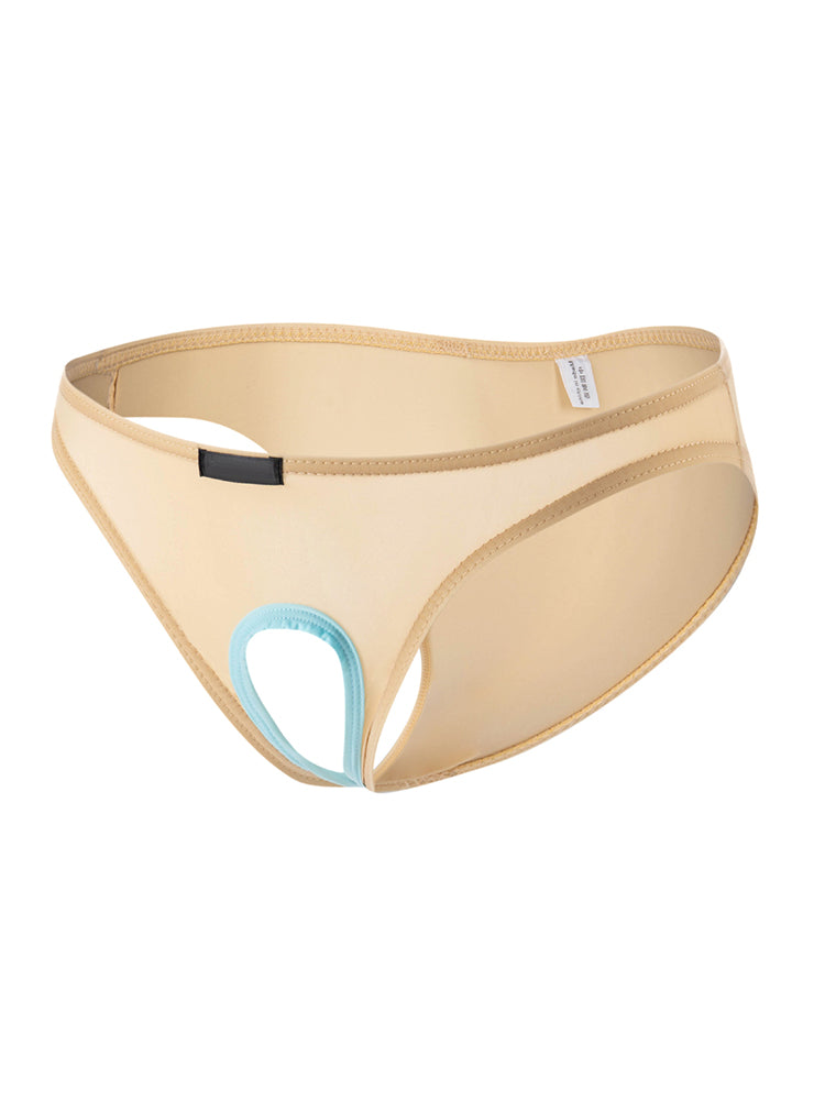 Men's Hollow Open File Ice Silk Briefs