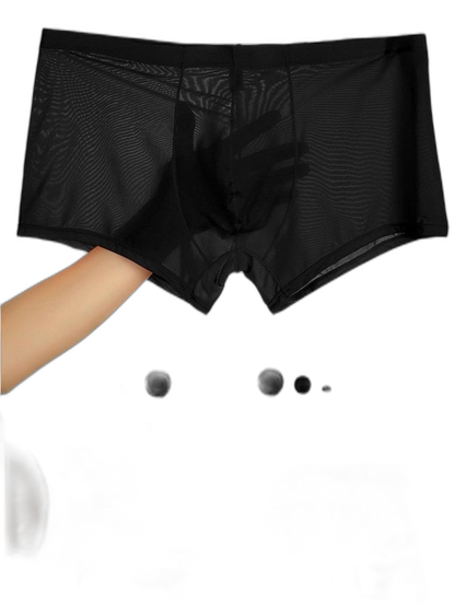 Thin Breathable Ice Silk U Convex Boxers for Men