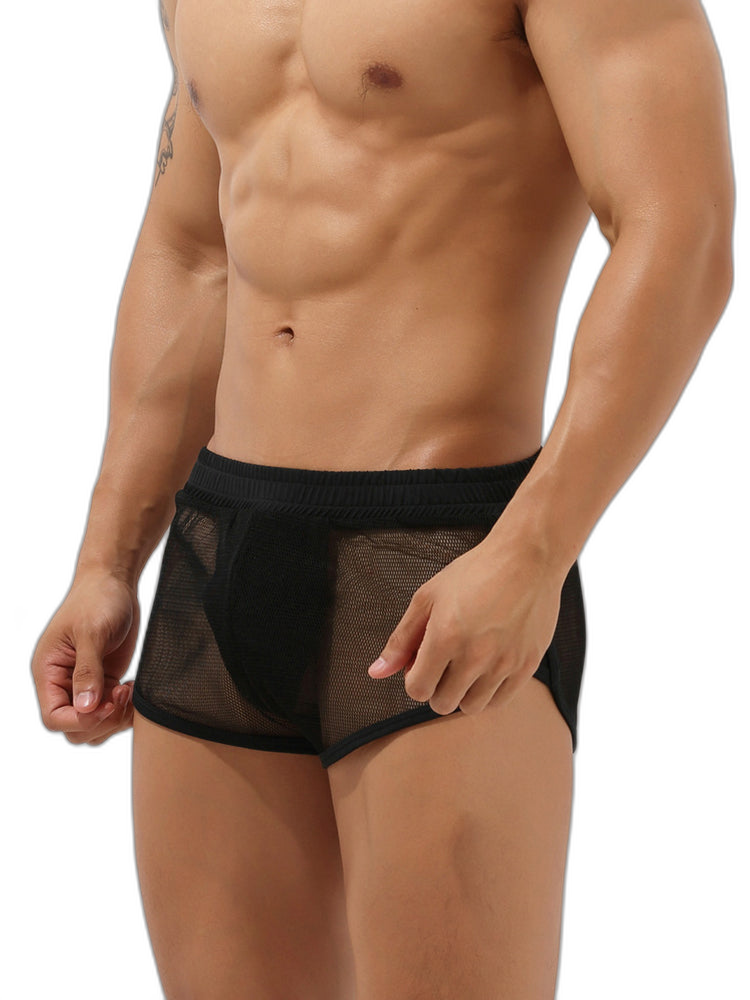 Men’s Sexy See Through Mesh Boxer Shorts