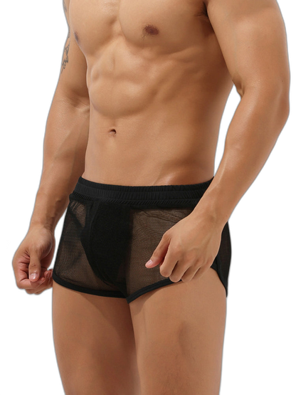 Men’s Sexy See Through Mesh Boxer Shorts
