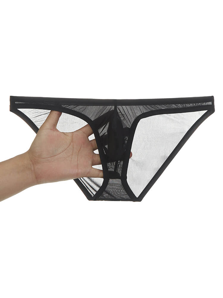 Men's Sexy Quick-Drying Sheer Narrow-Band Briefs