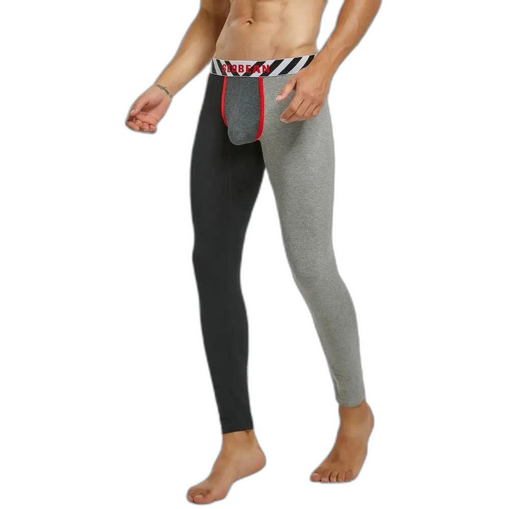 SEOBEAN Color Block Thermal Long Johns
