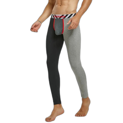 SEOBEAN Color Block Thermal Long Johns