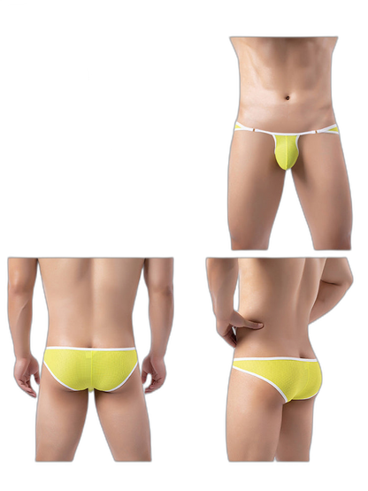 3 Pack Men's Stay-Cool  Day-Long Comfort Supportive U-Pouch Soft Bikini