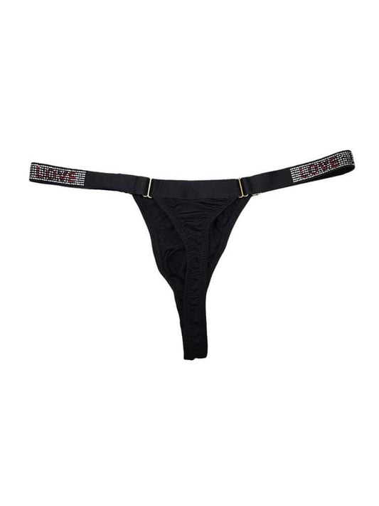 Men's Sexy Low-Rise Adjustable Ice Silk Thong