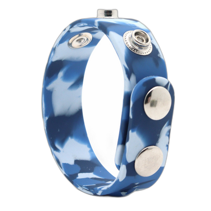 ruff GEAR Silicone Snap Adjustable Cock Ring Camo Blue