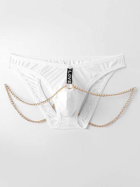 Men's Cutout-Butt Design With Chain Detail Briefs