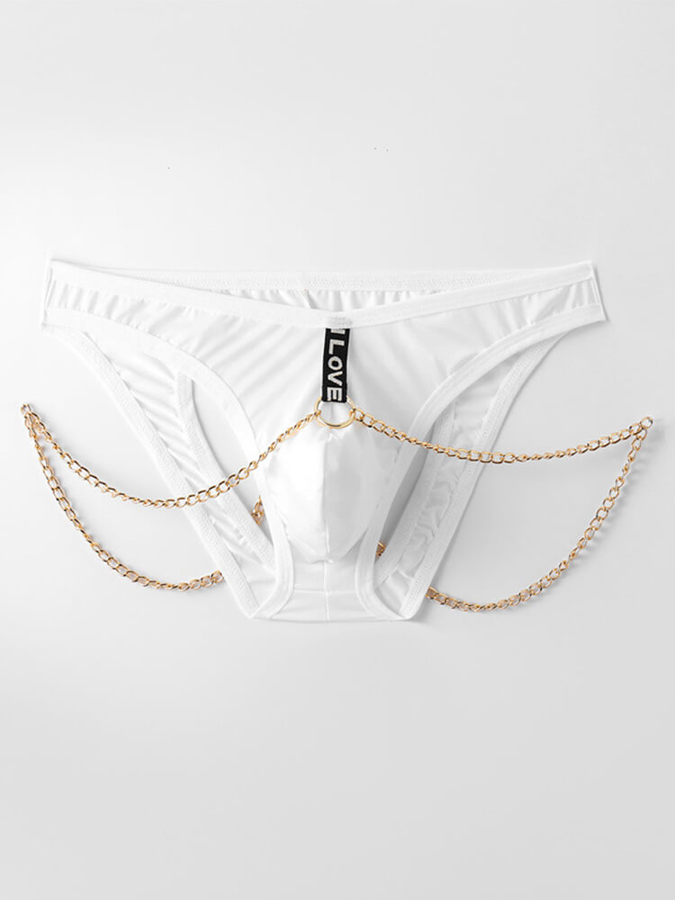 Men's Cutout-Butt Design With Chain Detail Briefs