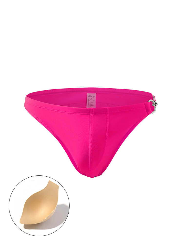 Men's Low Rise Metal Buckle Swim Bikini