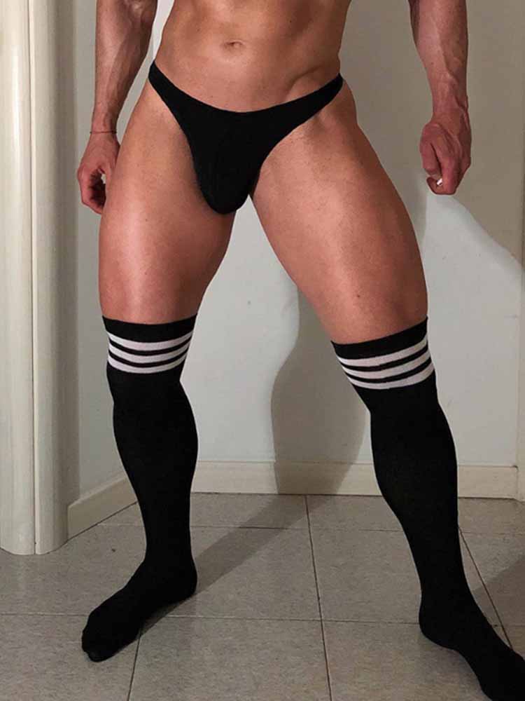 Men's Chest Strap Thong Socks Set
