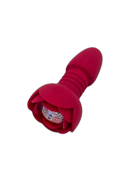Red Rose Light Up Anal Plug