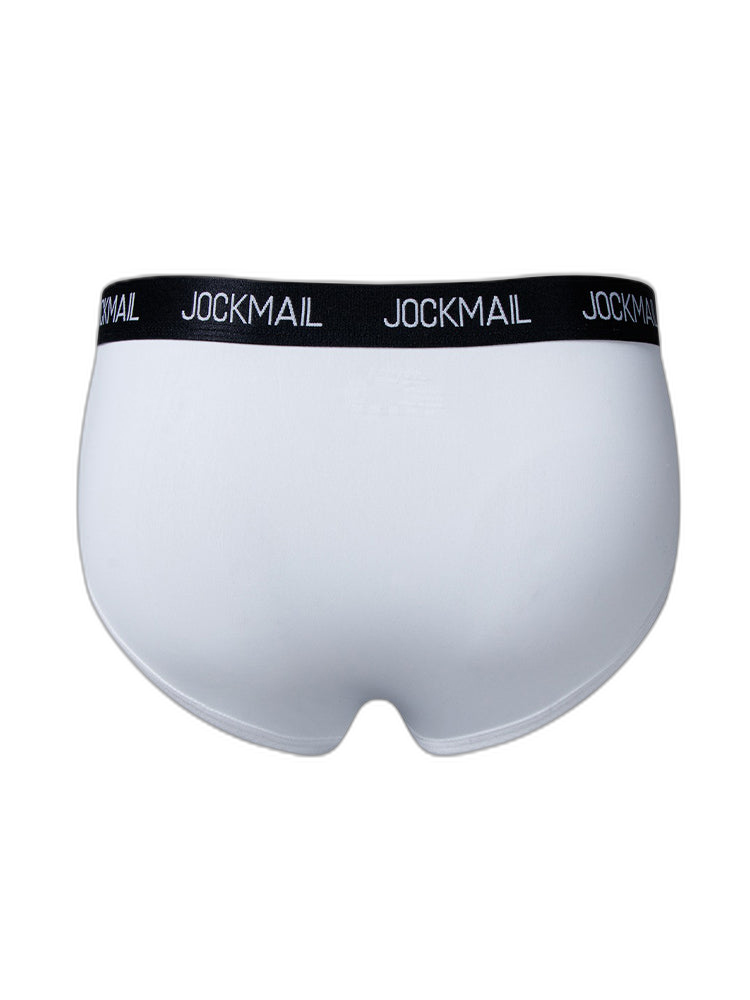 2 Pack Men's Sporty Letter Print Supportive Low-Rise Ice Silk Skin-Friendly Bikini