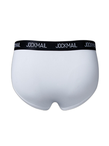 2 Pack Men's Sporty Letter Print Supportive Low-Rise Ice Silk Skin-Friendly Bikini