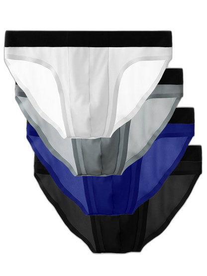 4 Pack Ice Silk Seamless Men's Briefs