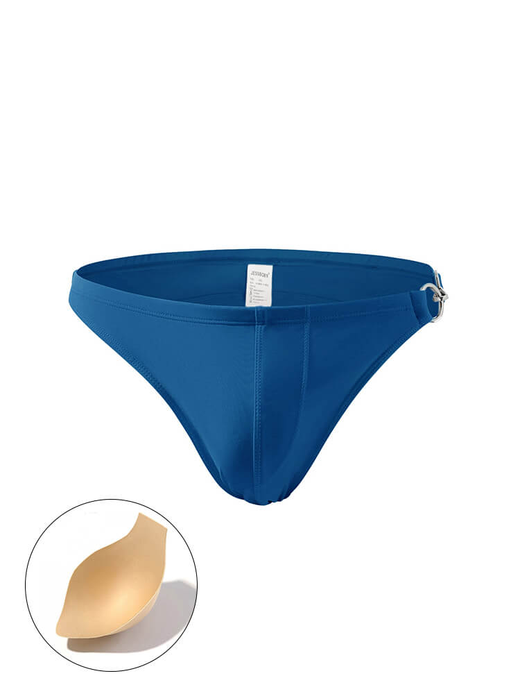 Men's Low Rise Metal Buckle Swim Bikini
