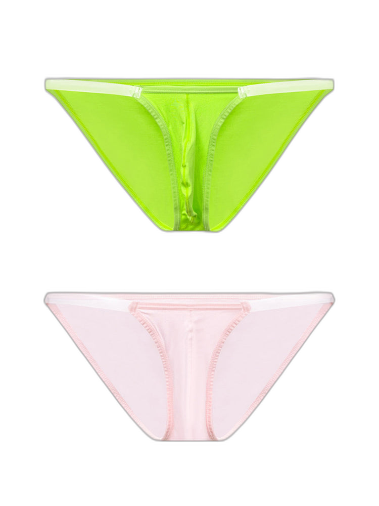 2 Pack Men's Breathable Low-Rise Ultra-Soft Modal Bikini