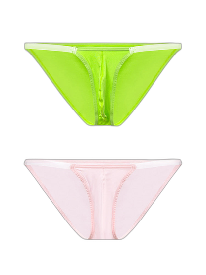 2 Pack Men's Breathable Low-Rise Ultra-Soft Modal Bikini