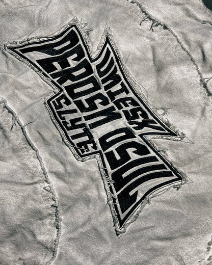 Washed Vintage Embroidered Sports Casual Tracksuit