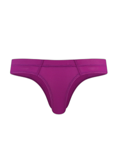 Men's Simple Breathable Mesh Pouch Thong & Strings